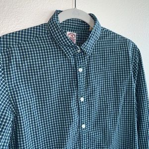 SCOTCH & SODA Green and Blue Check Button Down